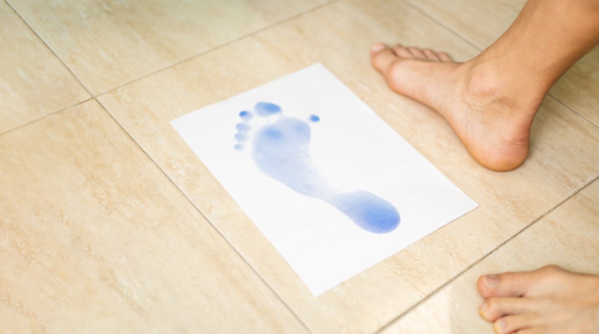 Empreinte au podographe